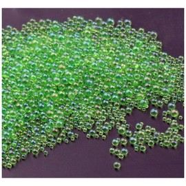 Wisafory 450 g Micro Caviar Beads Bubble Beads Glass Balls Bubbles Micro Caviar Beads Bubbles Beads Nail Beads Decorations for Nail Art, Jewellery Making, Epoxy Resin Filling 20#