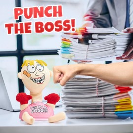 Anti-Stress Toy for Adults - Punch The Boss Office Toy - Stress Relief for Adults - Christmas Gifts (Pink)