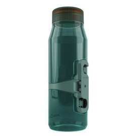FIDLOCK Twist Bottle 700ml/24oz Life + Base Systems | New Leak-Proof, Self-Sealing Bottle Cap | Bike Water Bottle Holder with No Screws & Attached Bottle | Green
