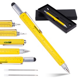 CRITIVE-S 6 in 1 Multi Tool Pen Gifts for Men, Cool Gadgets for Dad Who Wants Nothing, Tool Pen with Gift Box Birthday Gifts for Him, Christmas Stocking Stuffers for Dad Husband Grandpa