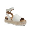 Soda Topic Open Toe Buckle Ankle Strap Espadrilles Flatform Wedge