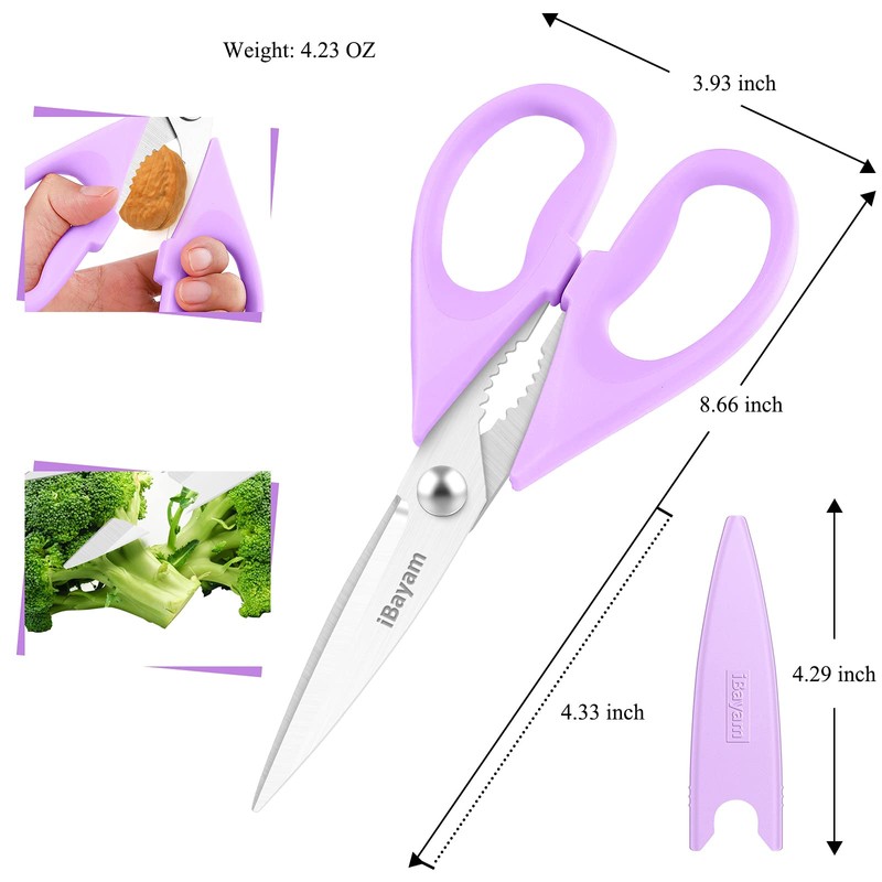 Kitchen Shears, iBayam Kitchen Scissors All Purpose Heavy Duty Meat