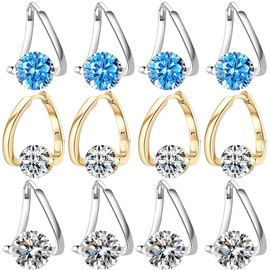 6 Pairs Lymphatic Drainage Earrings Premium Earrings with a Stylish and Luxurious Feel Oval Earrings Lymphatic Activity Hoop Earrings Ladies Earrings Jewellery Gifts for Girls