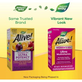 Alive Multivitaminico 50 Ultra Para Mujer Natures Way 60 Tab Sabor Sin Sabor