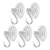 HARFINGTON 5pcs Suction Cup Hooks 3.54" Powerful Vacuum Suction Shower