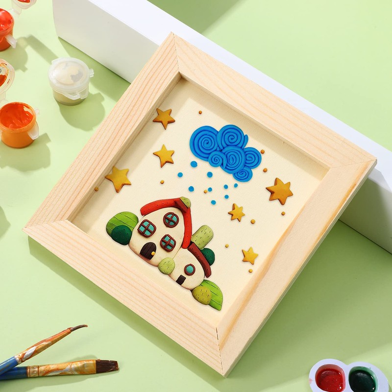 Toddmomy 10 Pcs Unfinished Wood Picture Frames Craft Frames DIY