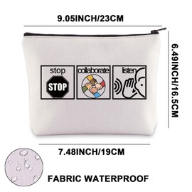 JNIAP ABA Makeup Bag BCBA Special Education Teacher Gift Behavior Analyst Gift SPED Teacher RBT Zipper Pouch (stop mb)