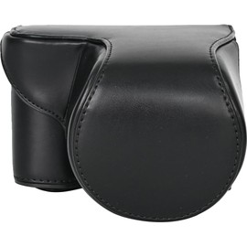 BMAOLLONGB ZV-E10 Case, Premium PU Leather FullBody Camera Case Bag Cover for Sony ZV-E10 With Neck Strap (Black)