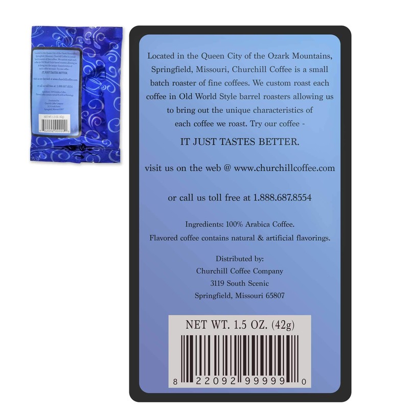 Churchill Coffee Breakfast Blend 10 Portioned Packs -1.5 oz each