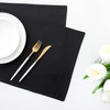 AOKSUNOVA Placemats for Dining Table Set of 6, Black Placemats,