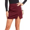 VNDFLAG Women's High Waist Faux Suede Side Split Bodycon Short