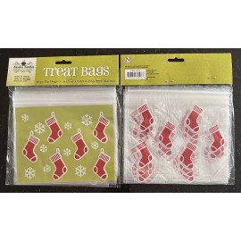 Nicole’s Kitchen Christmas Party Treat Bags With Zip Seal - 18 Count - NEW - Christmas Stocking
