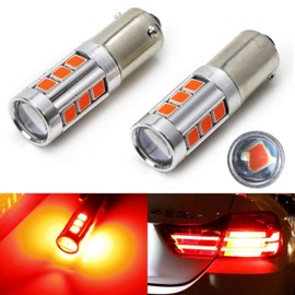 iJDMTOY (2) 360 Degrees Brilliant Red 13-SMD H21W LED Replacement Bulbs Compatible With 2014-2017 F32/F33/F82 4 Series Brake Lights