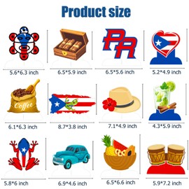 Puerto Rico Honeycomb Centerpieces 12PCS Puerto Rico Theme Party Decorations Puerto Rican Birthday Table Decor Cigar Centerpieces for National Day Patriotic Festival Supplies