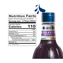 Fabbri Flavoring Syrup, Violet, Made in Italy, 33.8 Ounce (1 Liter)…