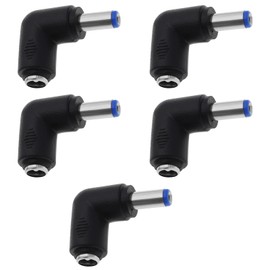 The Lord of the Tools 5PCS DC Power Connector Adapter 90 Degree Right Angle 2.1mm x 5.5mm Male Plug to 2.5mm x 5.5mm Female Jack Coupler Converter for Laptop CCTV Camera