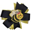 Bumblebee Pinwheel Hair Bow 4" Bee Black & Yellow