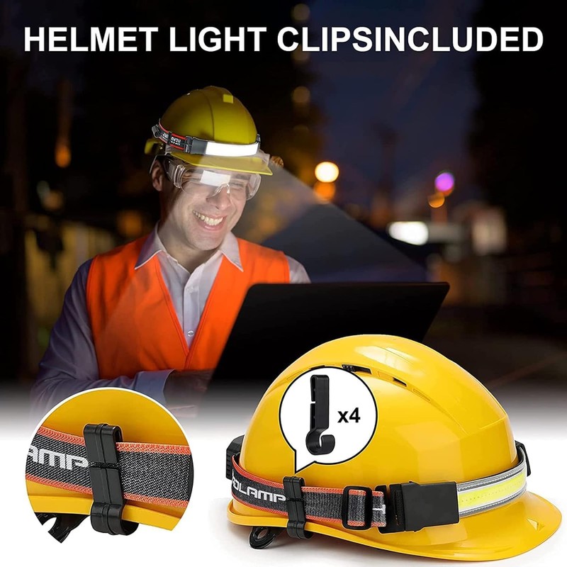 Swanlake LED Rechargeable Headlamp Flashlight, 230° Illumination Wide Beam Headlamp,