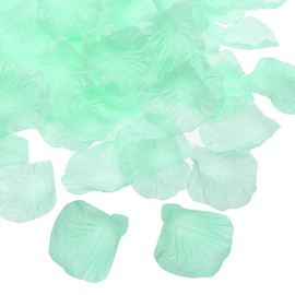 PATIKIL Artificial Rose Petals, 1000Pcs Fake Flowers Silk Petal Decoration Supplies for Romantic Night Wedding Party Event Decor, Teal