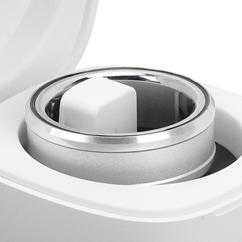 Smart Health Ring Silver Pedometer Waterproof Body Temperature Monitoring Sleep