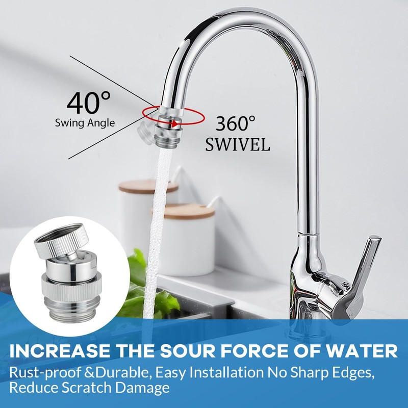 Sink Faucet to Garden Hose Adapter, Swivel Faucet Adapter Kit