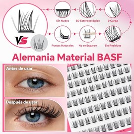 GORGEOUS OLIVIA Set de Pinzas Para Pestañas Postizas Autoadhesivas,Las Pestañas Postizas Adhesivas no Requieren Pegamento ni Desmaquillante,Solo Hay q