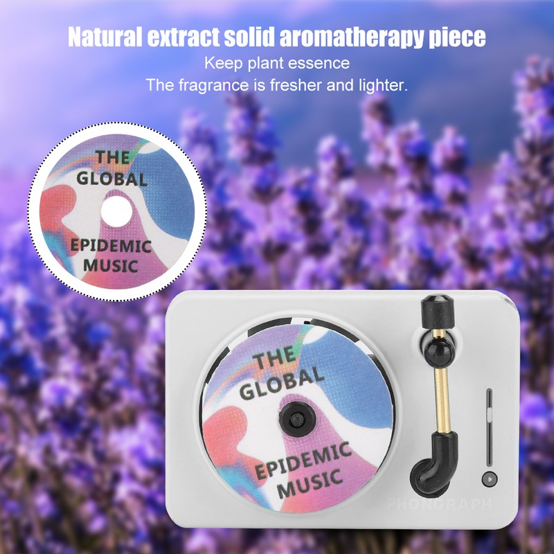 Vintage Phonograph Shape Mini Wearproof Car Fragrance Machine with Solid