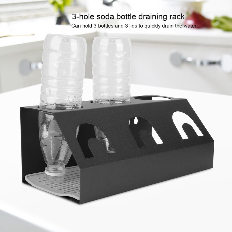 Household 3 Holes Bottle Drain Drying Rack Cup Holder Drainer