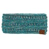 C.C Exclusives Multi colored Ribbed Headband Headwrap (HW-826) (Teal Mixed