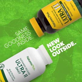 NaturesPlus Ultra II Multivitamin, Sustained Release - 180 Vegetarian Tablets - Daily Whole Food Vitamin & Mineral Supplement for Overall Health - Natural Energy Booster - 180 Servings