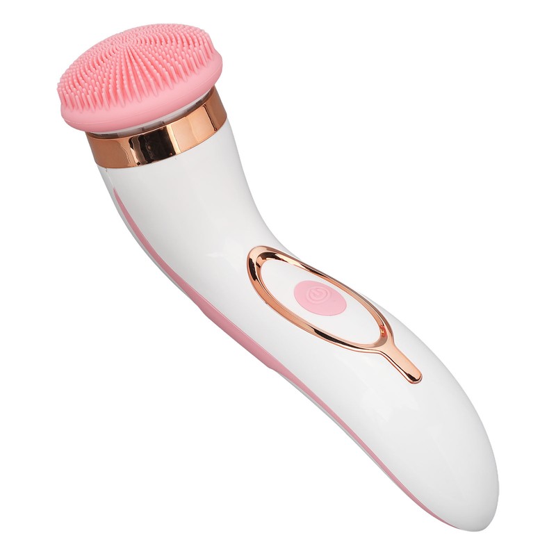 Electronic Facial Brush Reduce Fatigue Silicone Head Jadestone Roller Massaging