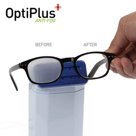 OptiPlus Anti Fog Lens Wipes l Pre-Moistened l Cleaning Wipes for Glasses, Unisex Adult Computer & Laptops/Watch Screens, Smart Phones, Optical Lens, Goggles l Quick-Dry & Scratch-Free l 100 Count