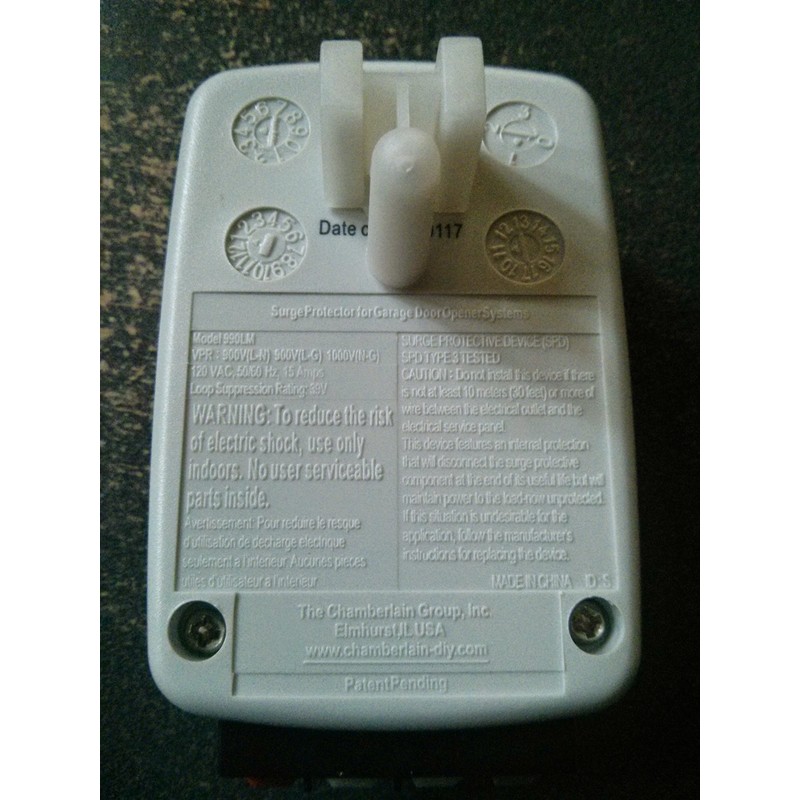 Liftmaster 990LM Garage Door Opener Surge Protector Chamberlain CLSS1