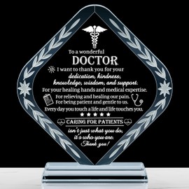 Movdyka Doctor Gifts for Men Women Engraved Crystal Keepsakes Unique Doctor Appreciation Thank You Gifts for Him Her Doctors Day Gifts Christmas Thanksgiving Birthday Retirement Gifts for Best Doctor
