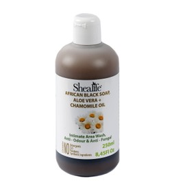 Intimate hygiene African Black Soap, pH Balanced with Aloe Vera gel & Chamomile, Intimate Area Wash, Anti - Odour & Anti - Fungal Formula, 250ml