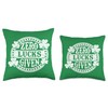 Funny St. Patrick's Day, Irish, Shamrock, Zero Lucks Given Throw
