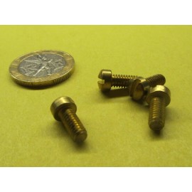 Basic Fillister Head Brass Slotted Machine Screw 8-32 x 3/8" Length 100 Pcs