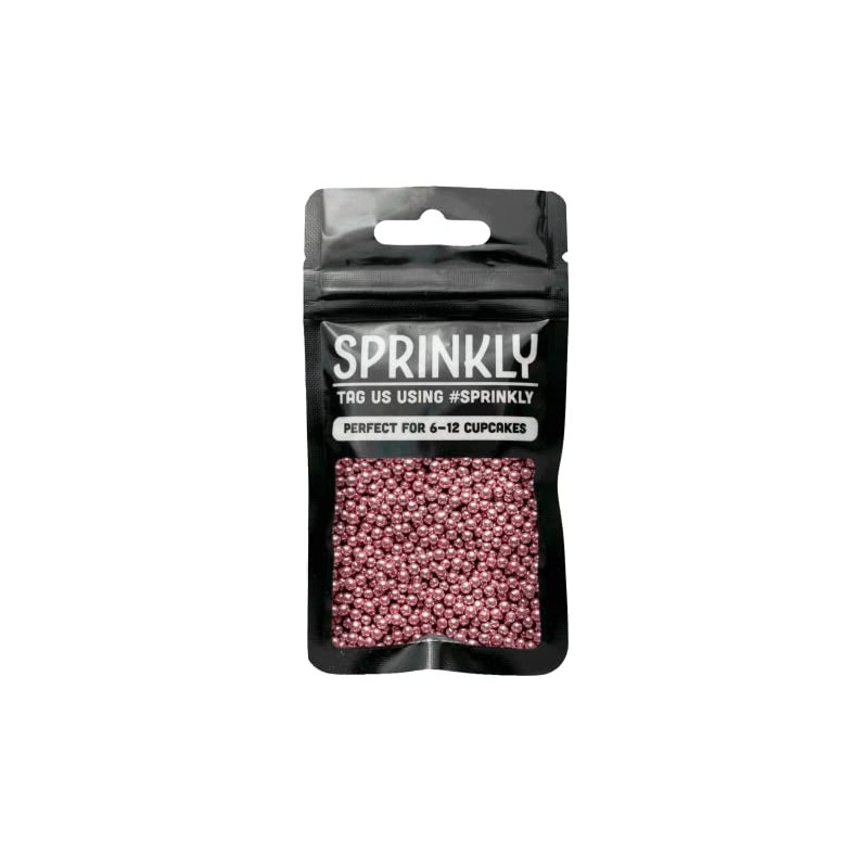 SPRINKLY - Metallic Pearls - Rose Pink - 4mm -
