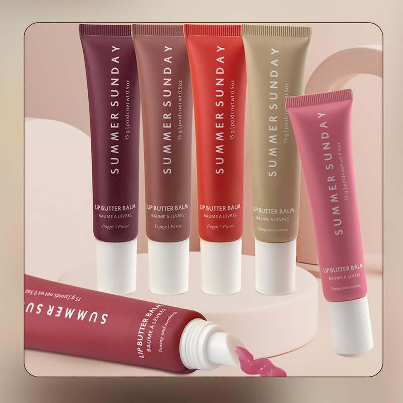 MADGININE 6PCS Lip Butter Balm Lip Balm Vanilla,Mini Lip Balm