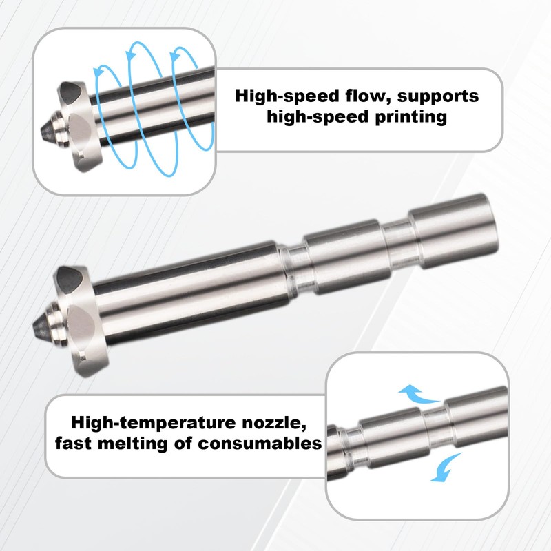3pcs 0.6mm Integrated Nozzles for Anycubic Kobra 3 Max Combo,
