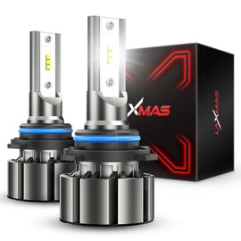 Laxmas 9005 Light Bulb, Ultra Bright 6000K Pure White Fog Light Bulbs, IP68 Waterproof,60000h Lifespan, Pack of 2