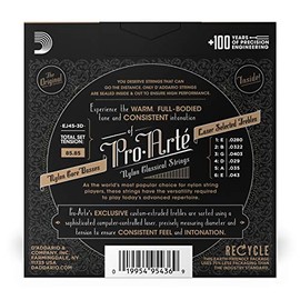 D'Addario Pro-Arte - Cuerdas de nailon para guitarra clásica, tensión