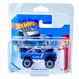 Hot Wheels Custom Ford Bronco (Blue) 6/10 Then And Now 2021 - 163/250 (Short Card) GTB36 *** COMES IN A KLAS CAR KEEPER PROTECTIVE COLLECTORS CASE ***