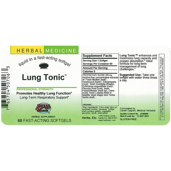 Lung Tonic - 60 count Softgels