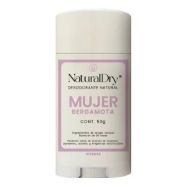 Desodorante Naturaldry Mujer Intense Bergamota En Barra 50g