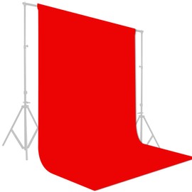 GFCC 6FTX9FT Red Backdrop Background - for Photography Photo Booth Backdrop for Photoshoot Background Screen Video Recording Parties Curtain