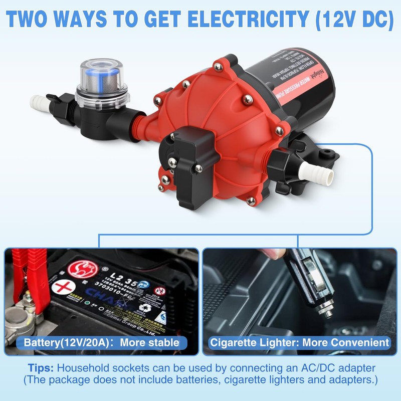 Nilight RV Water Pump 12v Camper Water Pump 7.0 GPM