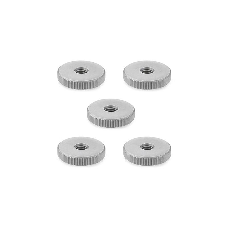 Ganter Normelemente Flat knurled nuts, knurled nuts (low shape), DIN