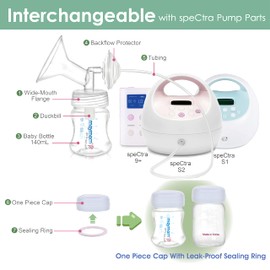 Maymom Pump Parts Spectra S2 Spectra S1, Small Flange Valve Tube Bottle Backflow Protector, Not Original Spectra S2 Accessories Spectra Duckbill Valve Spectra Bottle Spectra (19mm Flange)