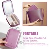BS-MALL Travel Cosmetic Mirror Case LED Makeup Mirror Storage Case